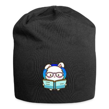 Lapin rat de bibliothèque - Bonnet en jersey - noir - Devant