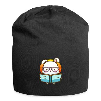 Lapin rat de bibliothèque - Bonnet en jersey - noir - Devant
