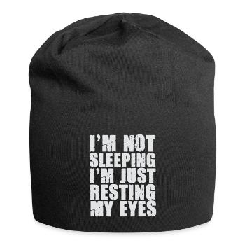 I'm Not Sleeping I'm Just Resting My Eyes - Jersey Beanie - black - Front