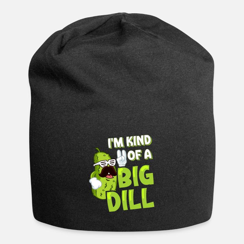 Drôle d’amoureux du concombre Jeu de mots Je suis un peu un b - Bonnet en jersey - noir