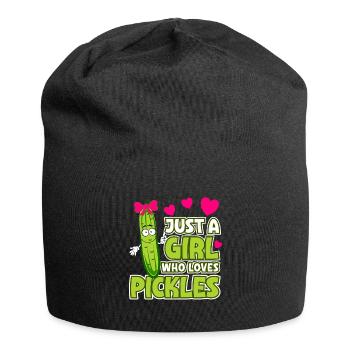 Drôle de Cucumber Lovers Word Game Just a Girl yho - Bonnet en jersey - noir - Devant