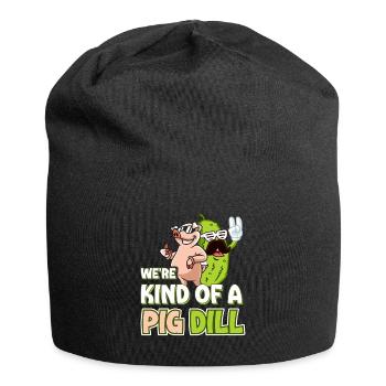 Drôle d’amoureux du concombre Jeu de mots Une sorte de cochon d - Bonnet en jersey - noir - Devant