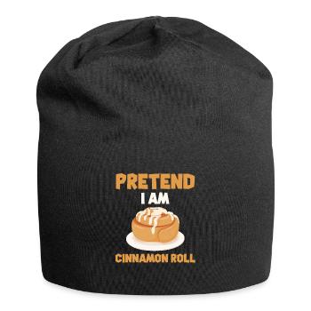 Pretend I'm a cinnamon bun - Jersey Beanie - black - Front