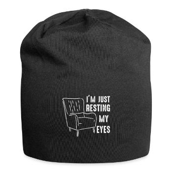 I'm Just Resting My Eyes - Jersey Beanie - black - Front