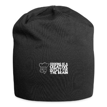 Cooking is a creative outlet for the brain - Jersey Beanie - black - Front