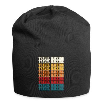 Travel Hacking Font - Jersey Beanie - black - Front