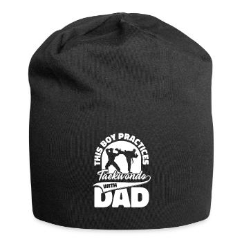 Fils de taekwondo Père de taekwondo - Bonnet en jersey - noir - Devant