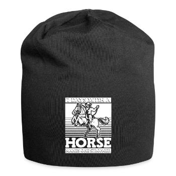 Cheval Humour Endurance Équitation - Bonnet en jersey - noir - Devant