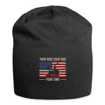 Your Ride Your Vibe Your Time Motivational Gym - Jersey Beanie - black - Front