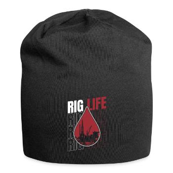 Durée de vie de la plate-forme pétrolière des plates-formes pétrolières - Bonnet en jersey - noir - Devant