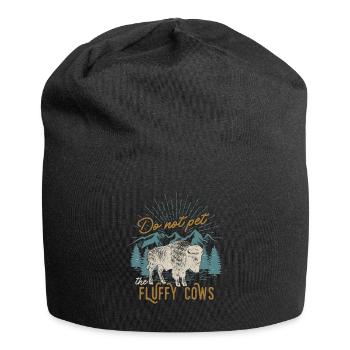 Streicheln Sie nicht die flauschigen Kühe - Jersey-Beanie - Schwarz - Vorne