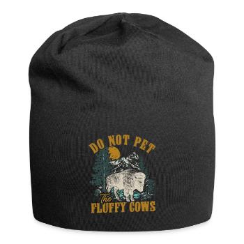Ne caressez pas les vaches moelleuses - Bonnet en jersey - noir - Devant
