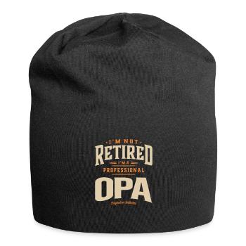 I'm Not Retired I'm a Professional Opa - Jersey Beanie - black - Front