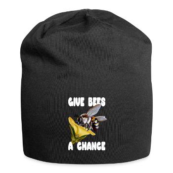 Give Bees a Chance - Jersey Beanie - black - Front