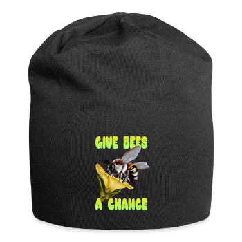 Give Bees a Chance - Jersey Beanie - black - Front
