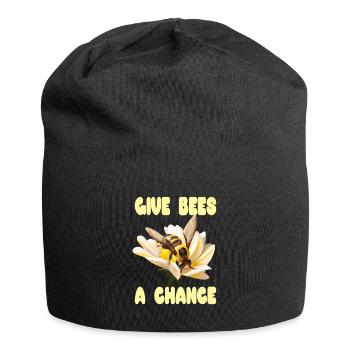 Give Bees a Chance - Jersey Beanie - black - Front