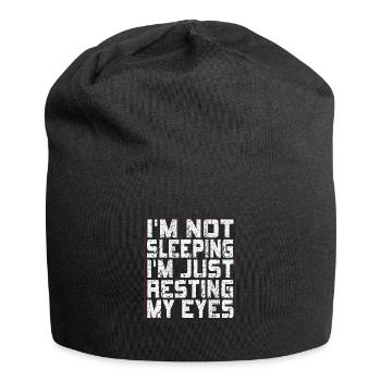Je ne dors pas, je repose juste mes yeux - Bonnet en jersey - noir - Devant