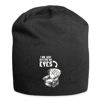 I'm Not Sleeping I'm Just Resting My Eyes - Jersey Beanie - black - Front