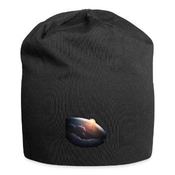 Sunrise over the ground - Jersey Beanie - black - Front