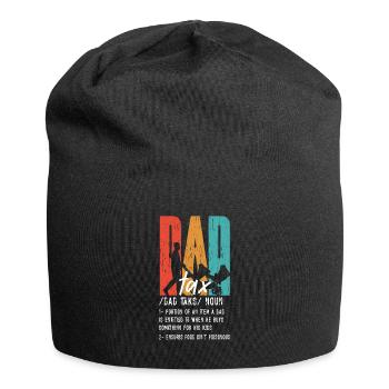 Vintage Dad Steuerdefinition Männer Lustiger Vatertag - Jersey-Beanie - Schwarz - Vorne