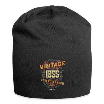 Vintage 1955 68th Birthday - Jersey Beanie - black - Front