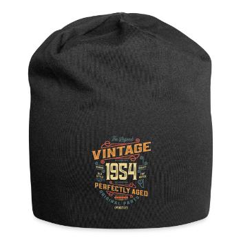 Vintage 1954 69th Birthday - Jersey Beanie - black - Front