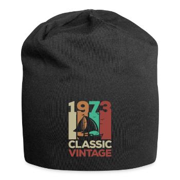 1973 Classic Vintage Sailing 50th Birthday - Jersey Beanie - black - Front