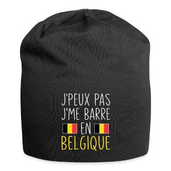 Voyage J'peux Pas J'me Barre En Belgique - Bonnet en jersey - noir - Devant