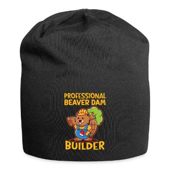 Constructeur professionnel de barrages Beaver - Travailleur de la construction - Bonnet en jersey - noir - Devant