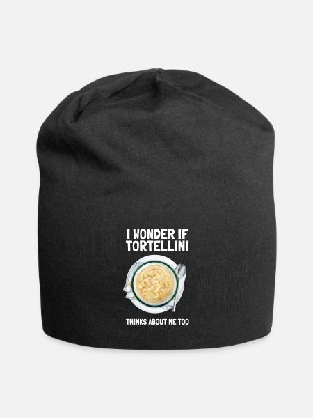 Italian Penne Pasta Tortellini - Jersey-Beanie - Schwarz