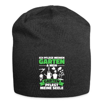Hobbygärtner Garten Seele - Jersey-Beanie - Anthrazit - Vorne