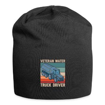 Lkw Fahrer Trucker Lastwagenfahrer Veteran - Jersey-Beanie - Schwarz - Vorne