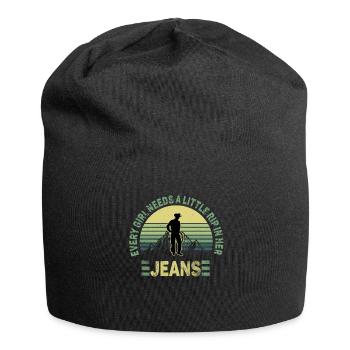 Chaque fille a besoin d’une petite déchirure dans son jean - Bonnet en jersey - noir - Devant