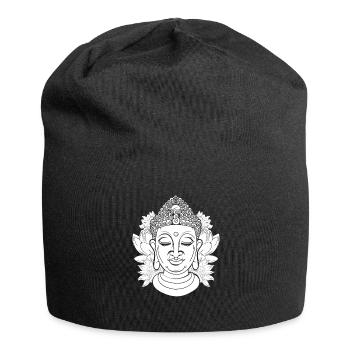 Buddha Buddhist Flowers - Jersey Beanie - black - Front
