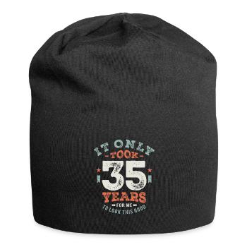 35 Birthday Funny 35 Years Old - Jersey Beanie - black - Front