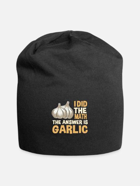 Knoblauch Witz - Jersey-Beanie - Schwarz