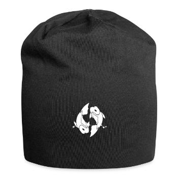 Sternzeichen Fische Symbol - Jersey-Beanie - Schwarz - Vorne