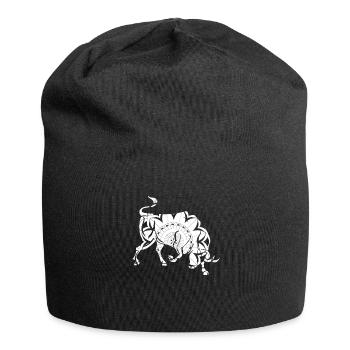 Sternzeichen Stier Symbol - Jersey-Beanie - Schwarz - Vorne