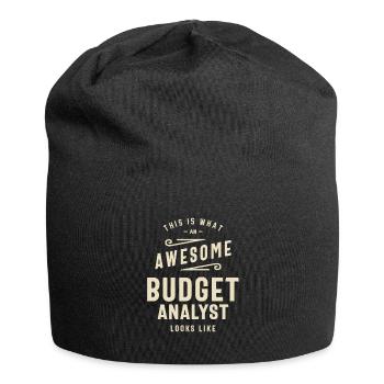 Budget Analyst Job Title Occupation Birthday - Jersey Beanie - black - Front
