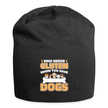Glutenfrei Hunde - Jersey-Beanie - Schwarz - Vorne