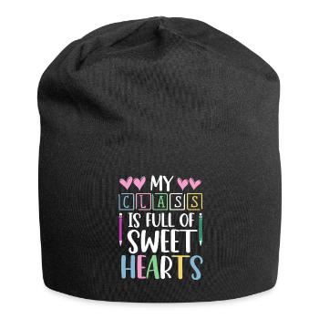 Meine Klasse ist voller Schatz - Jersey-Beanie - Schwarz - Vorne