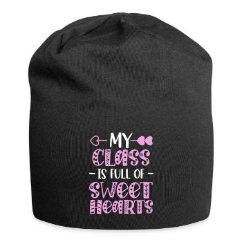Meine Klasse ist voller Schatz - Jersey-Beanie - Schwarz - Vorne