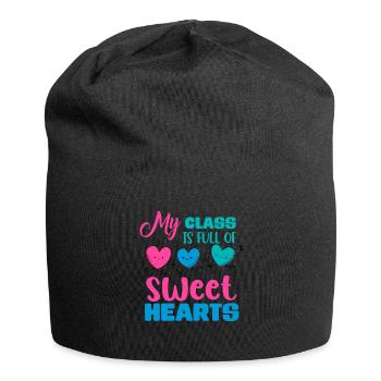 Meine Klasse ist voller Schatz - Jersey-Beanie - Schwarz - Vorne