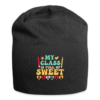 My Class Is Full Of Sweethearts - Jersey Beanie - black - Front