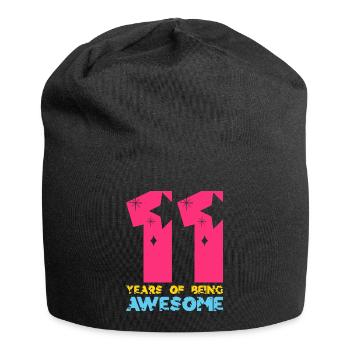 11 ANS D’ÊTRE UNE LICORNE GÉNIALE 11E ANNIVERSAIRE - Bonnet en jersey - noir - Devant