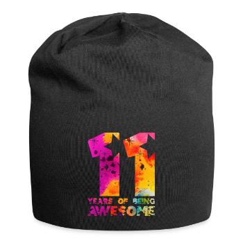 11 ANS D’ÊTRE UNE LICORNE GÉNIALE 11E ANNIVERSAIRE - Bonnet en jersey - noir - Devant