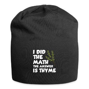 Funny thyme saying - Jersey Beanie - black - Front