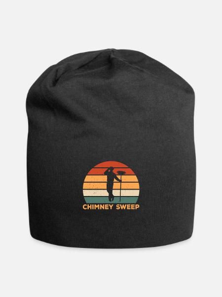 Retro Schornsteinfeger Design - Jersey-Beanie - Schwarz