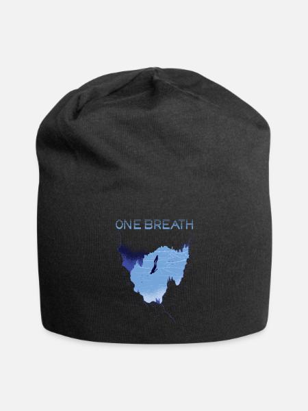 Freediving One Breath tauchen Apnoe Taucher Ozean - Jersey-Beanie - Schwarz