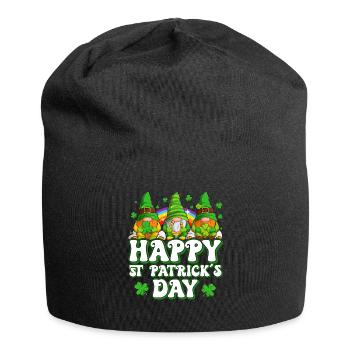 St Patricks Day Irland Wichtel Gnome - Jersey-Beanie - Schwarz - Vorne